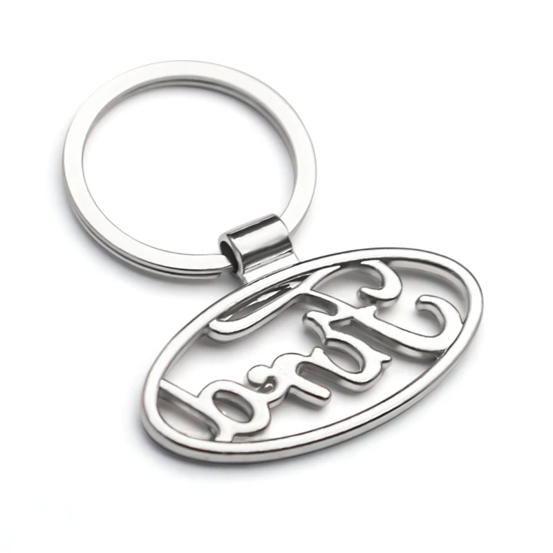

Metal Stainless Steel Car Keychain Logo Simple Fashion Crowd Universal For Ford Connect Figo Focus mk2 Maverick Cmax Escort
