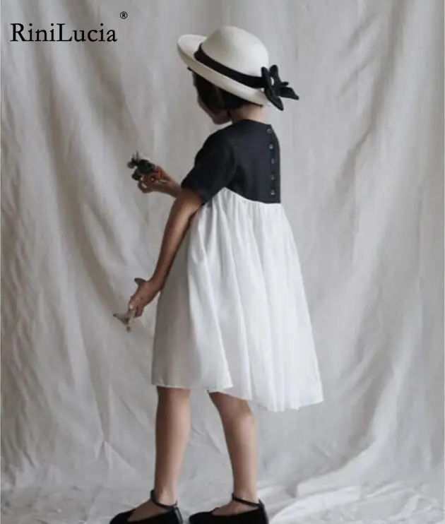 

RiniLucia Baby Girl Dress Splicing Short Sleeve Kids Dresses for Summer Princess Dress for Girls Toddler Baby Girls Clothes