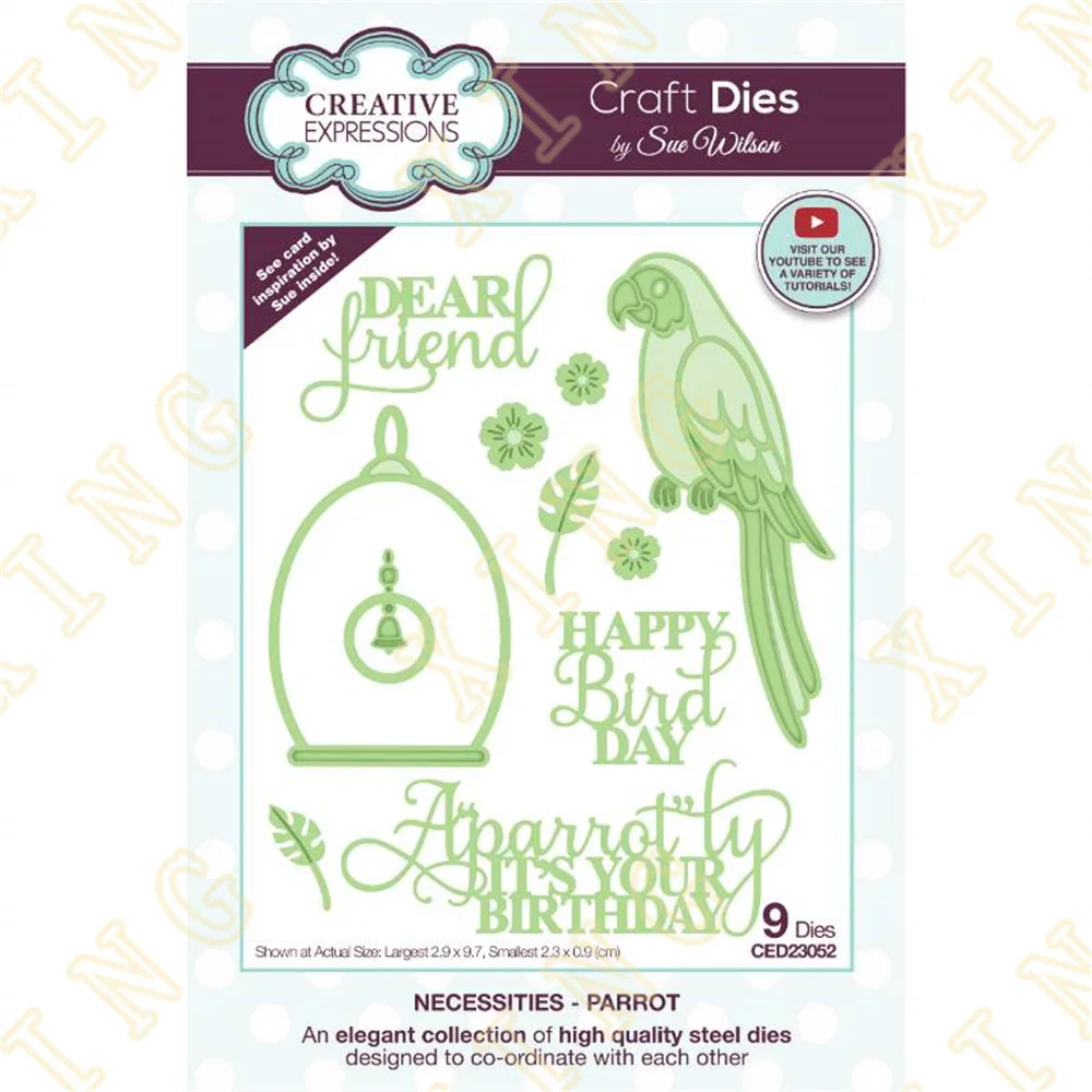 

Parrot Craft 2022 New Arrival Metal Cutting Dies Scrapbook Diary Decoration Embossing Template Diy Greeting Card Handmade