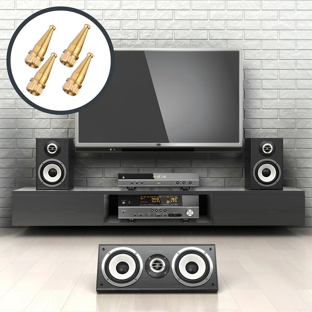 

8Pcs Speaker Spike Turntable Recorder Discs Amplifier Copper Feet Support