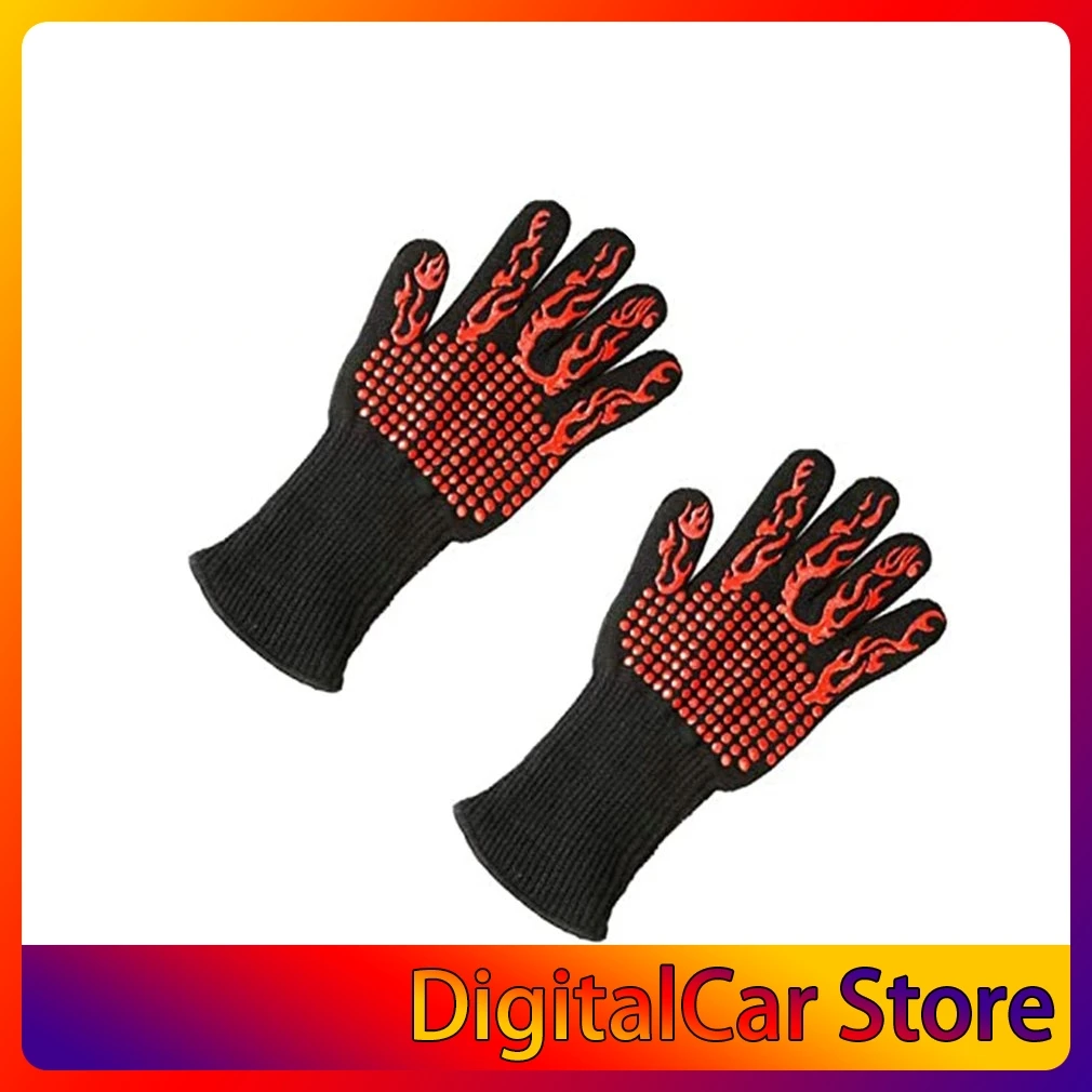 

1PC 800 Degrees High Temperature Resistant Gloves Microwave Oven Kitchen Bbq Gloves Anti-Scalding And Heat Insulation Gloves