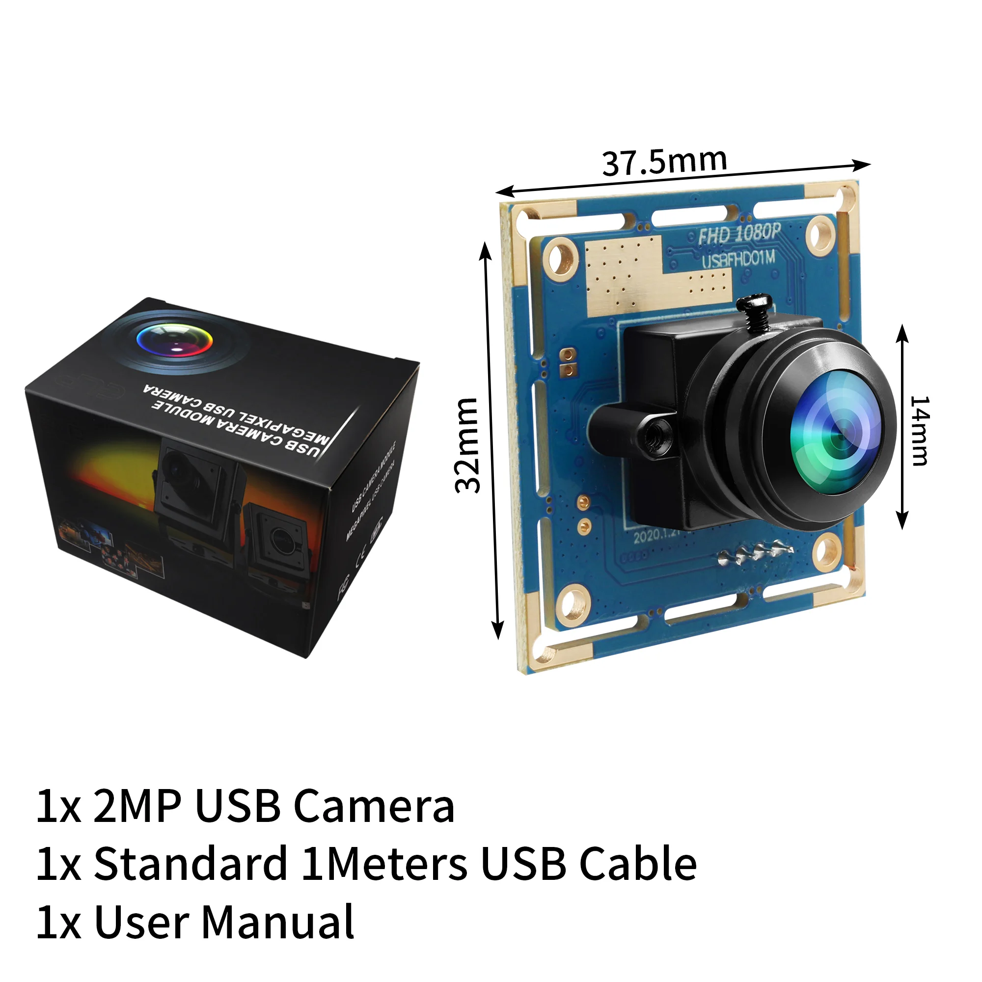 ELP 180-градусный широкоугольный USB-модуль камеры «рыбий глаз» 1080P Full HD USB-камера 60 кадров в секунду при 720 P 100 кадров в секунду при 480 P для прямой трансляции (art.: 3920cfb4fca2a) - 3920cfb4fca2a