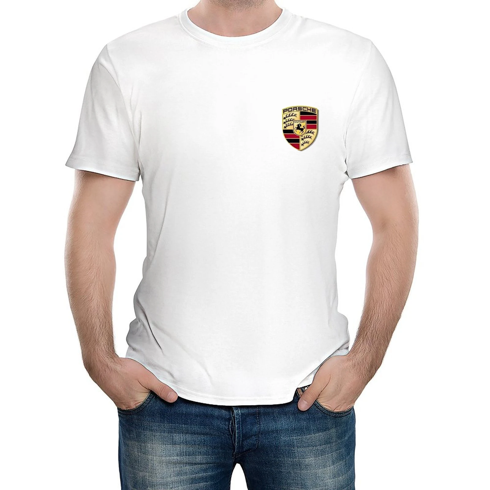 

Новинка, летняя мужская футболка с коротким рукавом BSJ, модная дизайнерская футболка с принтом логотипа автомобиля, хлопковая футболка унис...