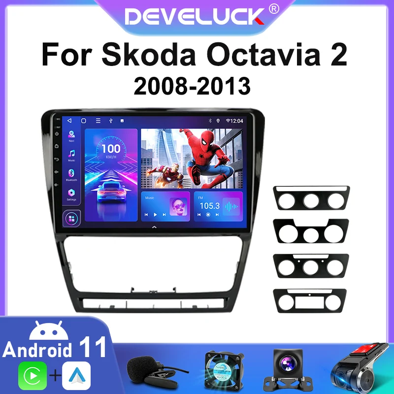 $92.81 2 Din Android 11 Car Stereo Radio Multimedia Video Player For Skoda Octavia 2 2008-2013 Navigation GPS 2din 4G Carplay autoradio