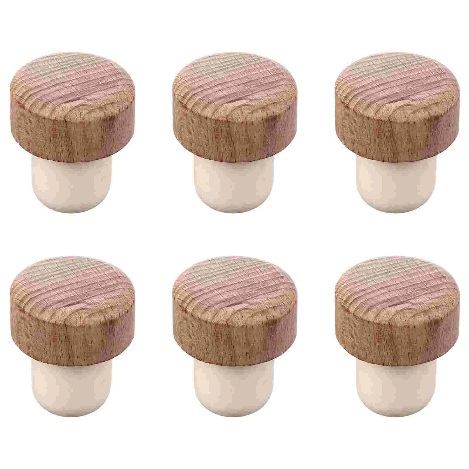 

Bottle Stopper Corks Stoppers Cork Plugwooden Reusable Bottles Champagne Sealing Plugs Decorative Caps Sealer Red Beverage Saver