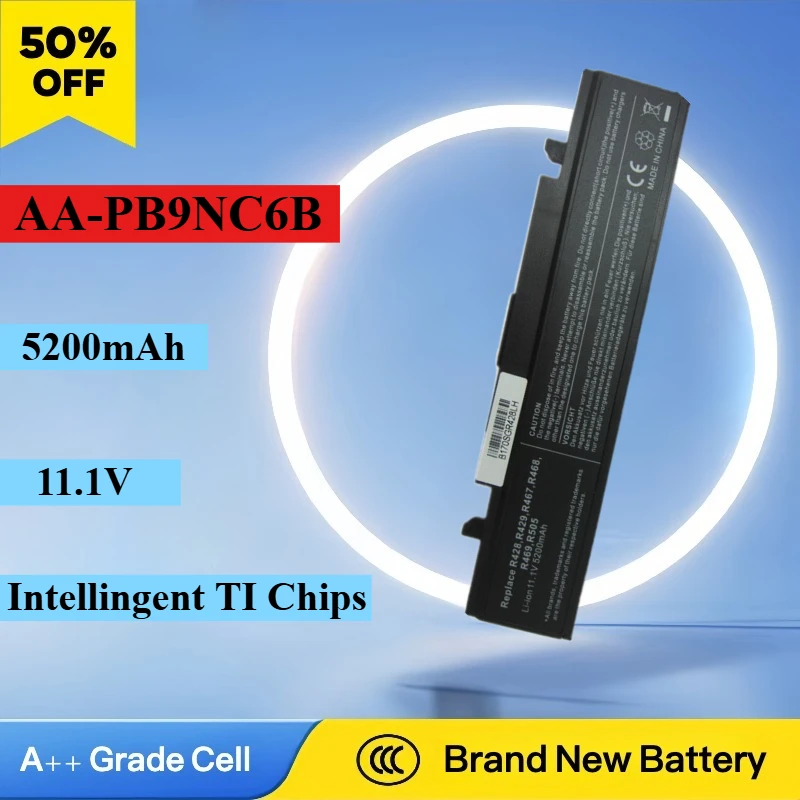 Фото Новый аккумулятор для ноутбука Samsung AA-PB9NS6B AA-PB9NC6B PL9NC6W NP350V5C 355V5C Np300v5a NP550P7C RV508 R428 R528 №1
