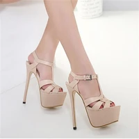2022 high quality womens high heels summer womens shoes 12cm stiletto womens sandals waterproof 7cm 34 39 40bbzai