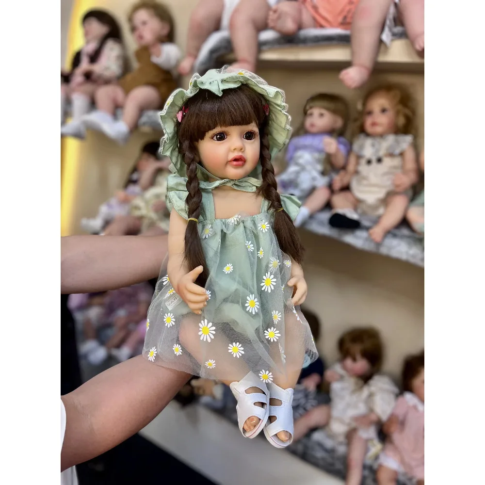 Силиконовая кукла реборн 55 см Бетти принцесса девочка 3D Рисунок оттенок кожи с