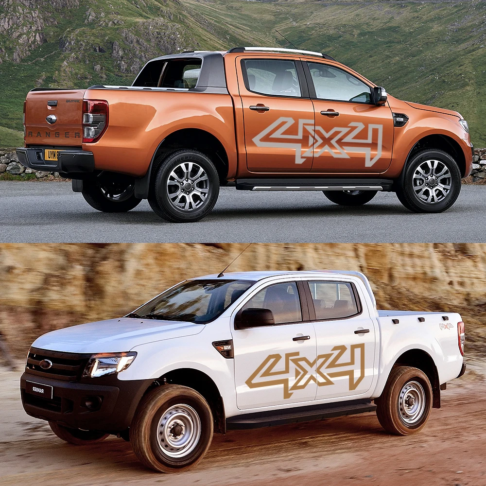 

4X4 Vinyl Film Decals Stickers Side for VW Amarok Ford Ranger Toyota Hilux Hiace Isuzu D-max Nissan Navara 2022 New Accessories
