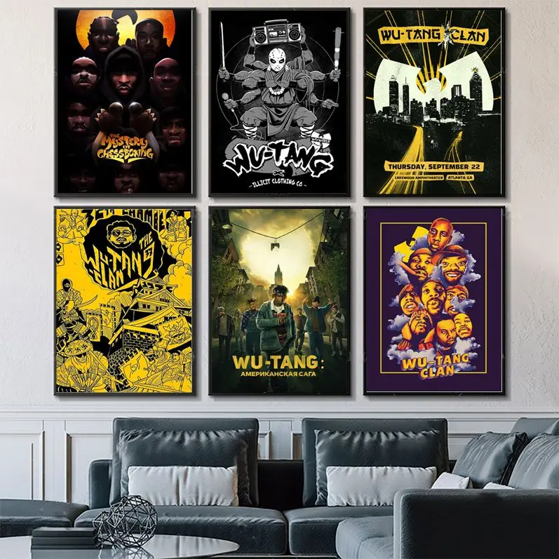 

WU-T--TANG CLAN Whitepaper Whitepaper Poster Vintage Room Home Bar Cafe Decor Posters Wall Stickers
