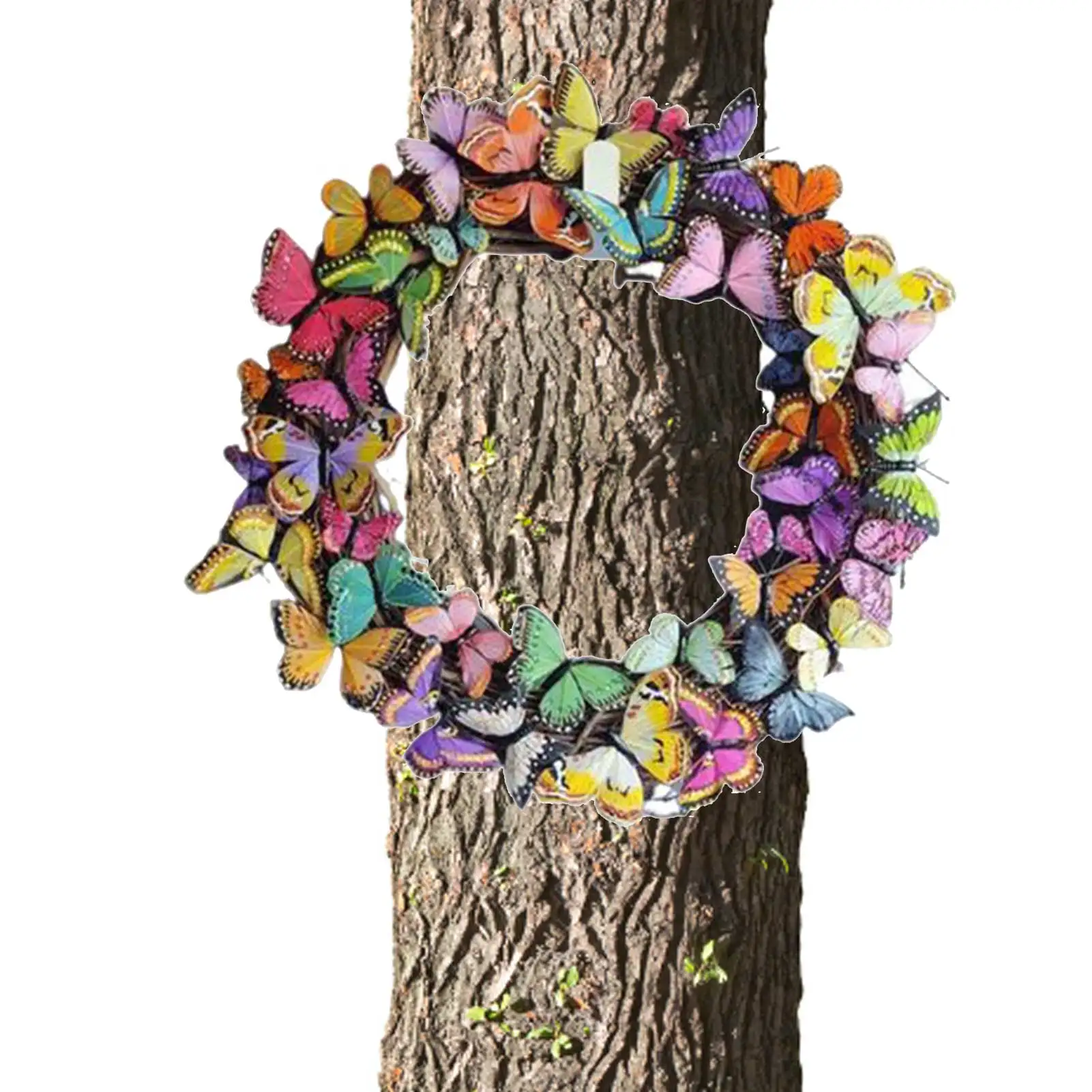 

Butterfly Wreath Colorful Butterfly Wreath Colorful Butterflies Garland Indoor Outdoor Garden Farmhouse Wall Decor