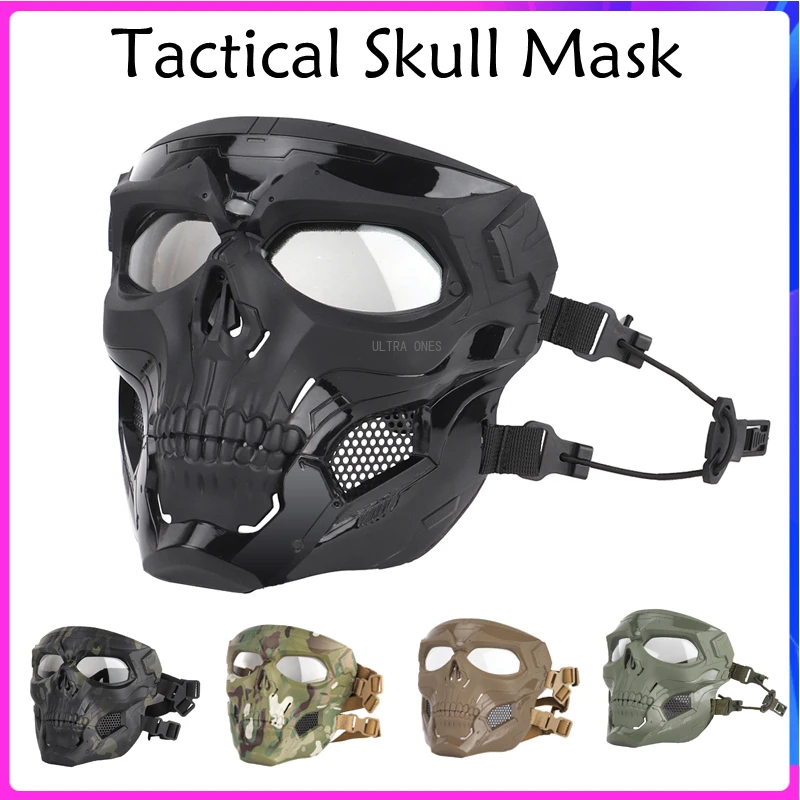 

Tactical CS Wargame Skull Mask Military Combat Training Full Face Masks Outdoor Hunting Airsoft Shooting Sport Protective Masks