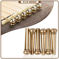 6pcs1 set acoustic guitar string bridge pins strings pegs nails pin brass replacement guitar parts accessories