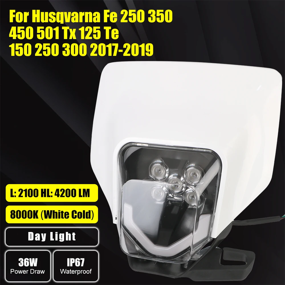 

For Husqvarna Fe 250 350 450 501 Tx 125 Te 150 250 300 2017-2019 Motorcycle Headlight LED Headlamp Motorcycle Accessories