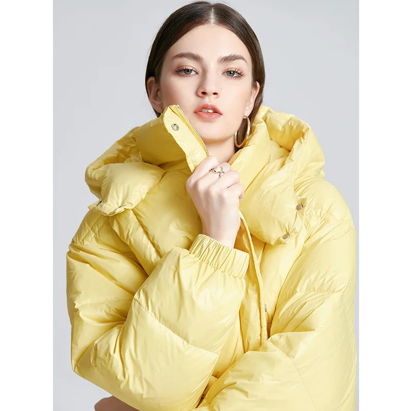 Medium Long Hooded and Thickened Bread Jacket Down Jacket for Women In 2022 New Fashion Loose Winter Warm Windproof Coat