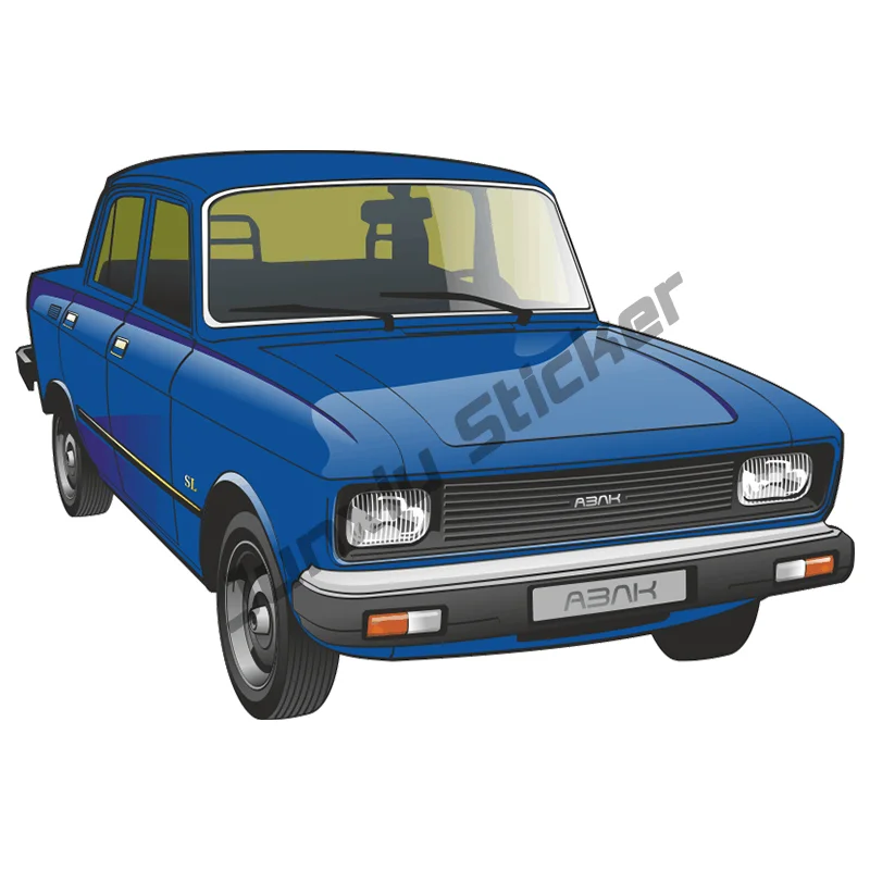 

Funny Car Stickers and Decals AZLK Moskvich 2140 Bodywork Windshield Suv Decoration Auto Graffiti Styling Accessories KK 15*10cm