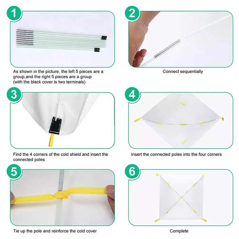 

Plant Tents 1 Set Useful Long Lasting Convenient Winter Shrubs Frost-proof Cover Plant Tents for Outdoor