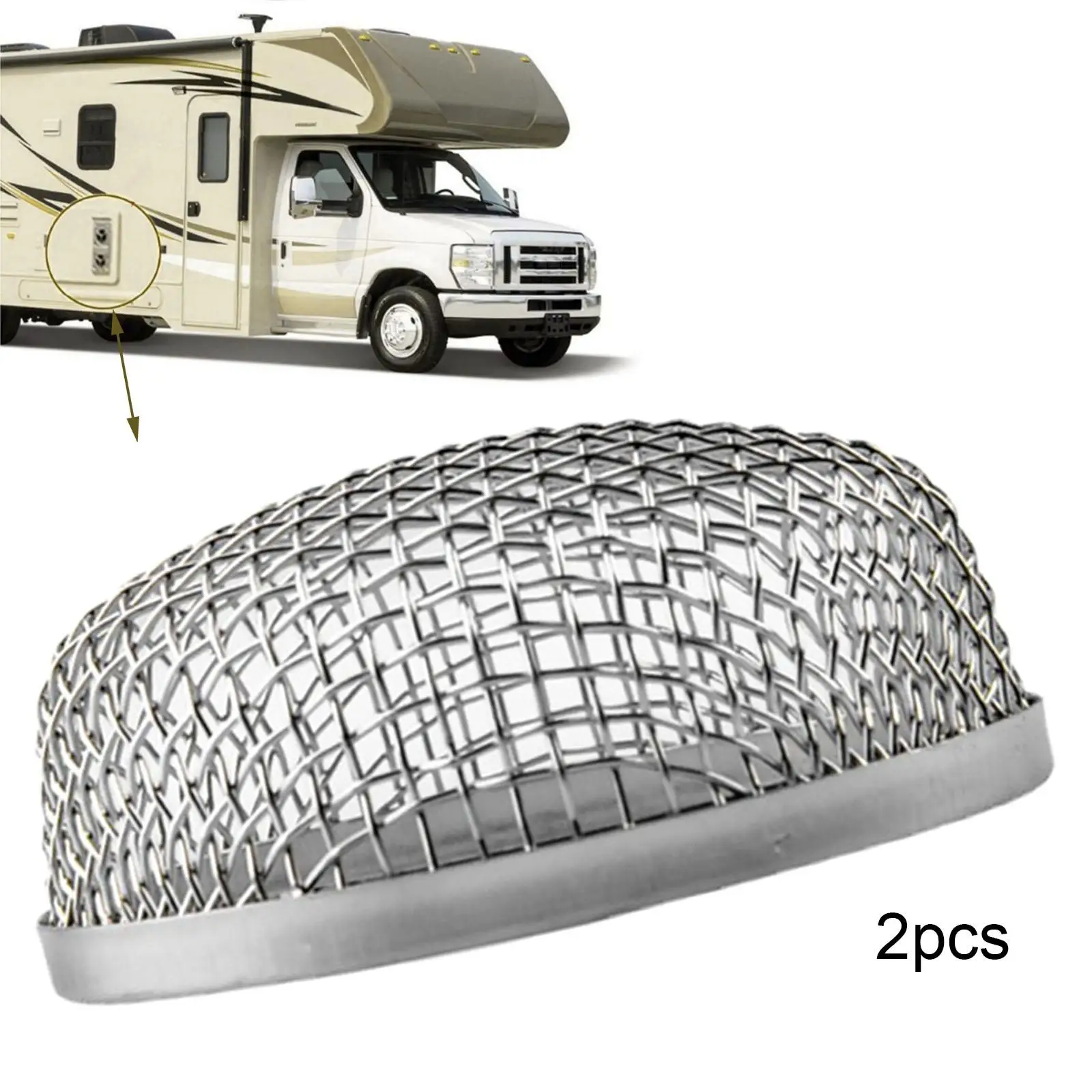 

2x RV Flying Screen 2.8inch Stainless Steel Mesh Screens Flying