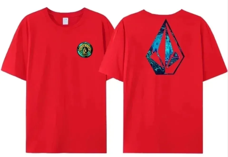 Мужская/Женская хлопковая футболка с коротким рукавом большого размера