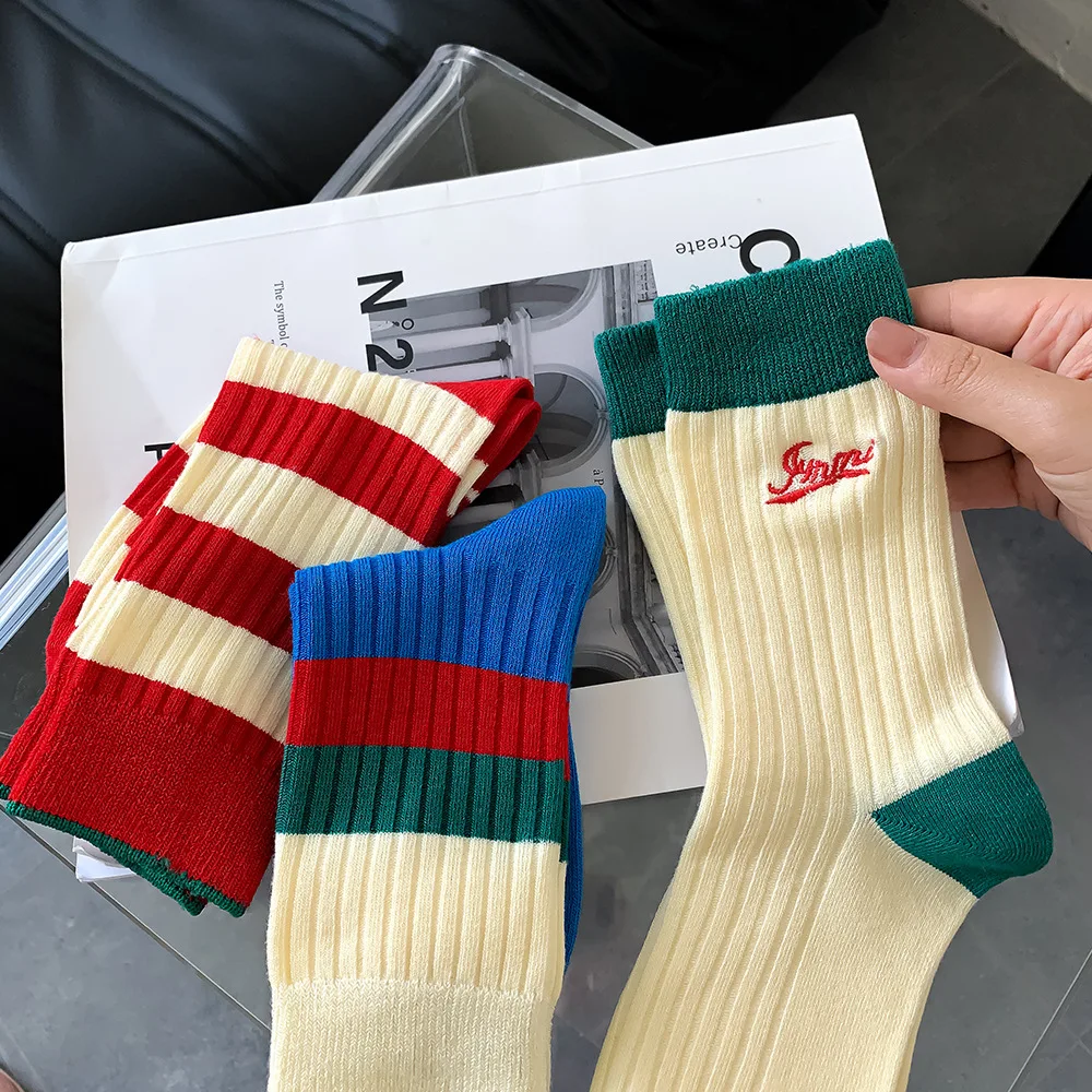 6 Pairs Women Sock Cotton for Autumn Winter Fashion Design 2022 New Arrival Hot Sale