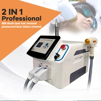 2 in 1 808 diode laser permanent hair removal q switched nd yag portable 755 nm picosecond laser tattoo removal machine