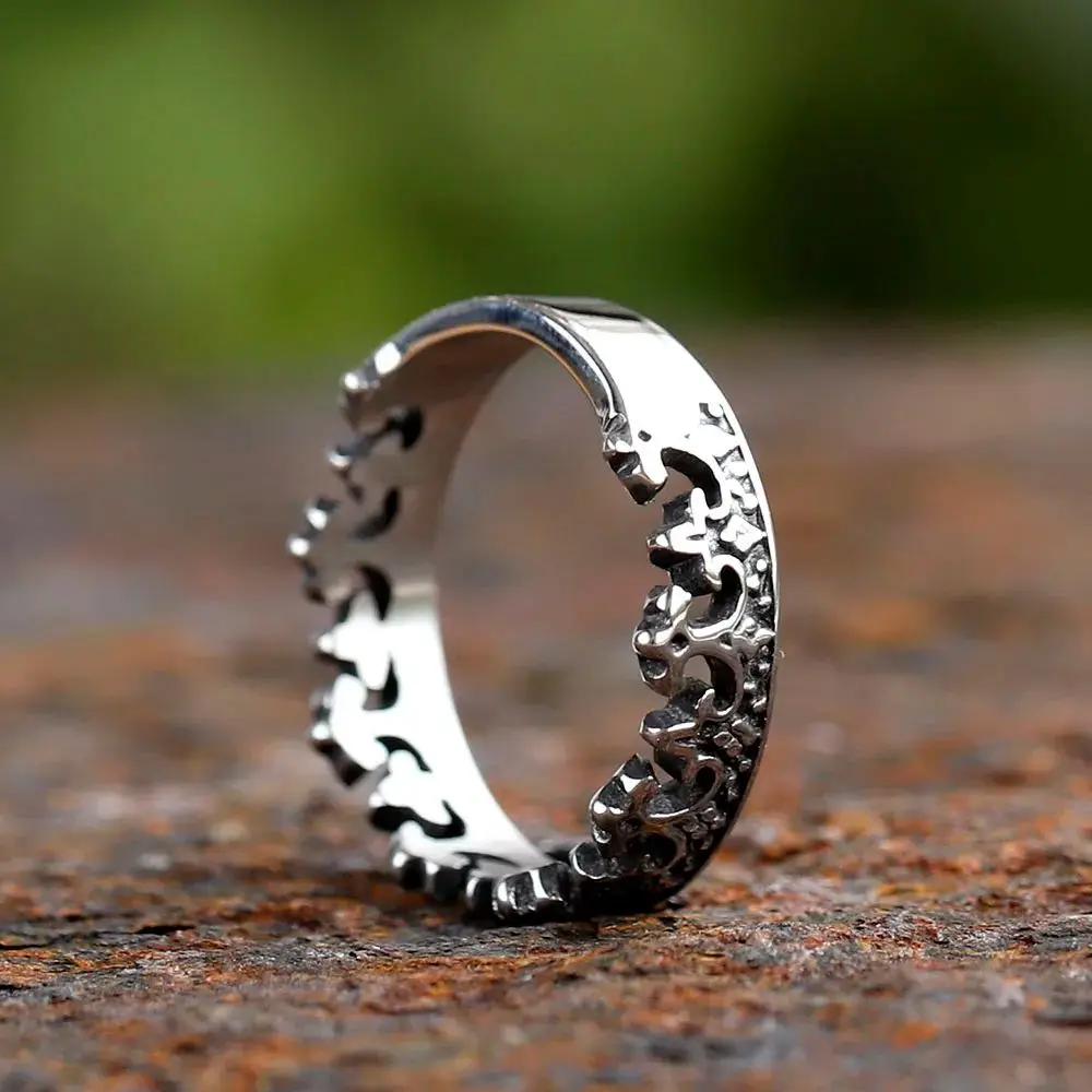 Винтажное Кольцо Унисекс Из Нержавеющей Стали 316L С Крестом И Короной Модный