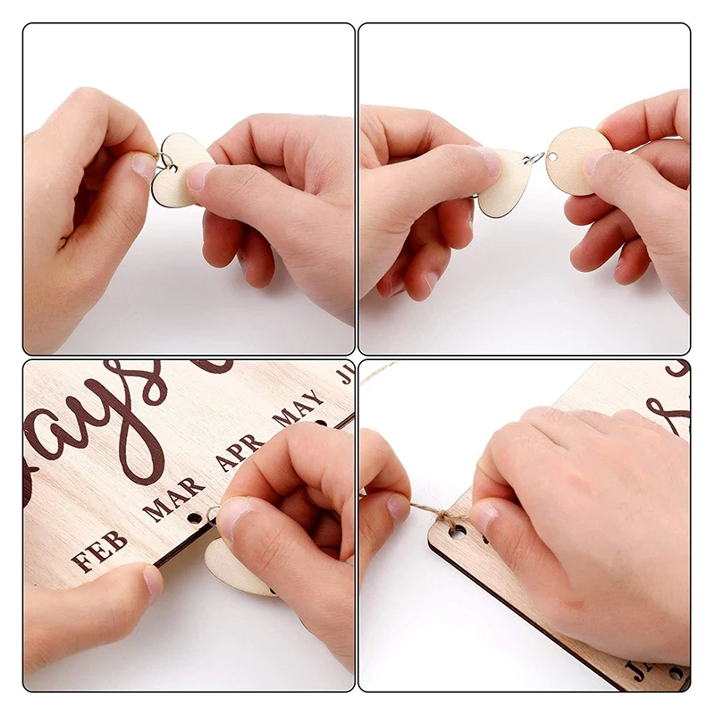 Деревянный календарь напоминание на день рождения настенный подвесной с бирками