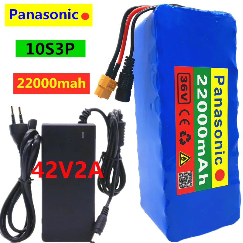 

Аккумулятор Panasonic, 36 В, 10S3P 42V2, 2 Ач, 500 Вт, 22000 мАч