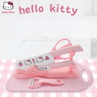 hellokitty kitchen knife cutting board combination set dormitory household vegetable cutting knife anti rust kitchen knife