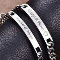 couple bracelets always amp forever womens and mens bracelets silver letter jewelry fashion exquisite gifts