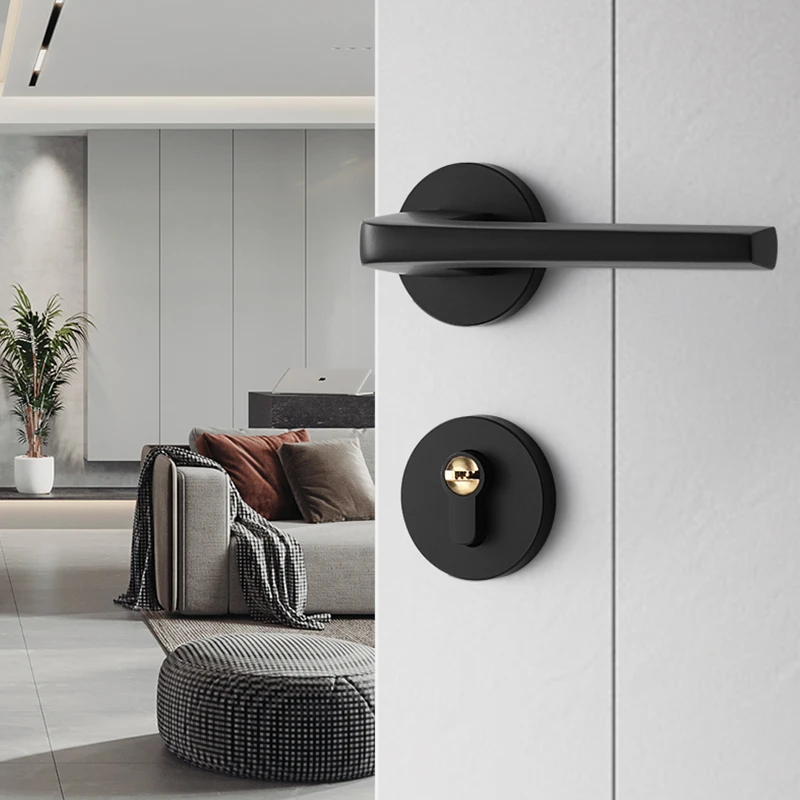 

Дверная ручка SORWDUERM с ключом, внутренняя конфиденциальность, дверные рычаги, замок для спальни и ванной, цинковый сплав