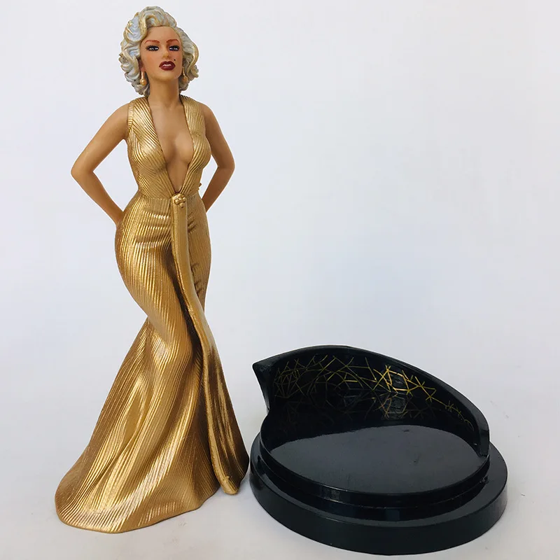 

Marilyn Monroe Statue with Pedestal Figure Sexy Dress Doll Ornament Cake Decoration Car Ornament Home Living Room Decoration