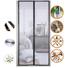 Дверная занавеска с магнитным экраном, противомоскитная сетка, экран от летающих насекомых, автоматическое закрытие, легкая установка, новинка 2022