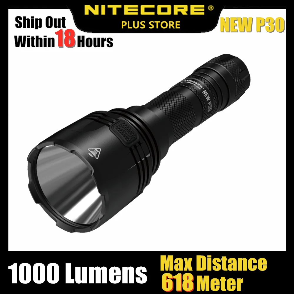 

NITECORE NEW P30 Flashlight CREE XP-L HI V3 LED max 1000LM beam distance 618 meter LED torch outdoor rescue light
