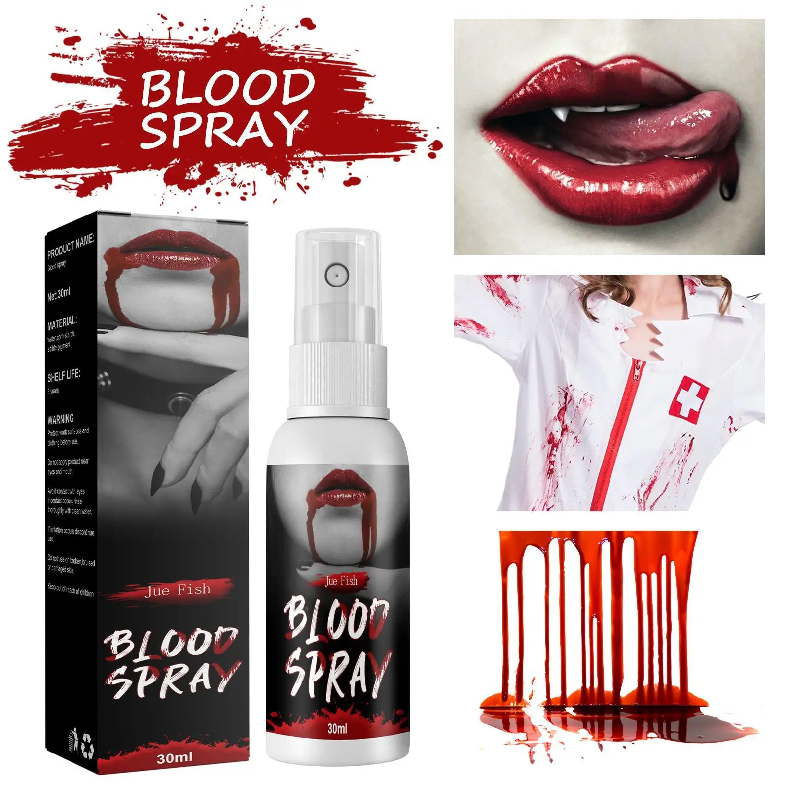 

60ML Useful Easy to Clean Universal Makeup Props Blood Splatter Spray for Haunted House Fake Blood Blood Splatter