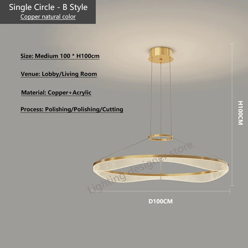 

Подвесной светильник Yingxuan, медный/черный золотой, LED, трехцветный свет