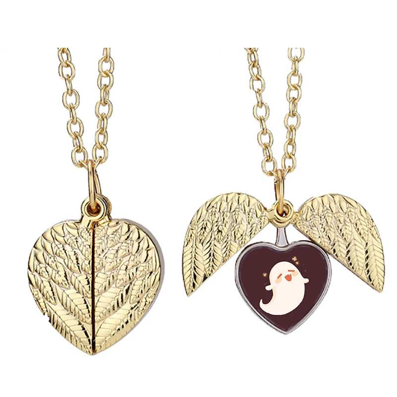 

Hu Tao Ghost Obt Heart Active Angel Wing Necklace Beautiful Pendant Necklace Fashion Jewelry