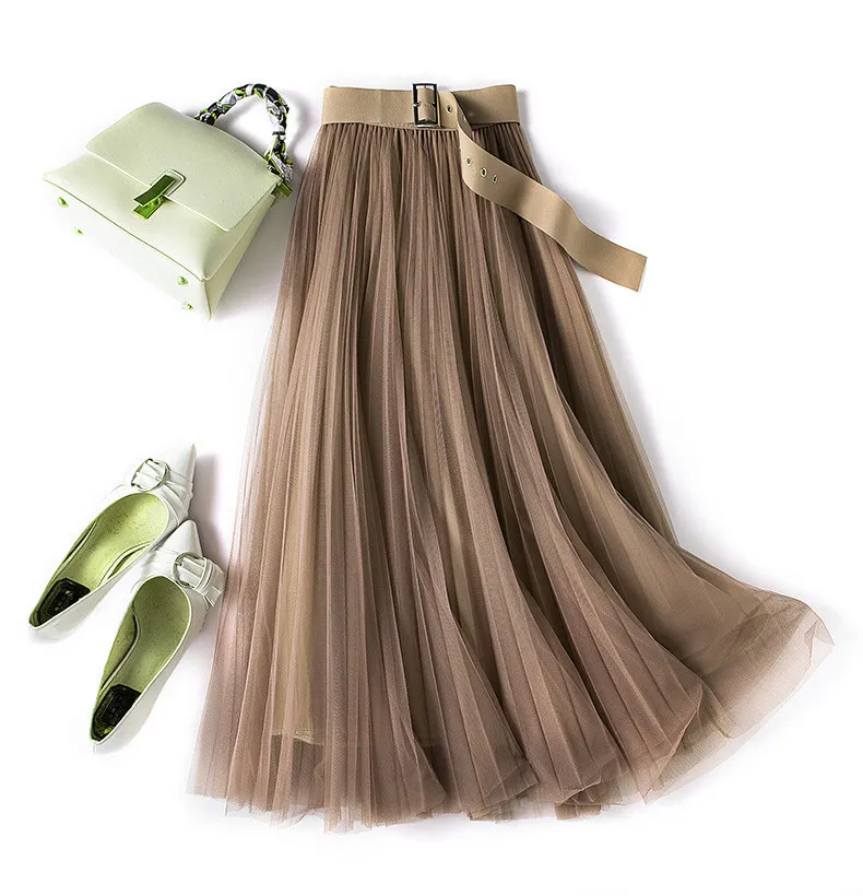 Женская Тюлевая юбка фея гранж официальная эластичная средней длины с высокой