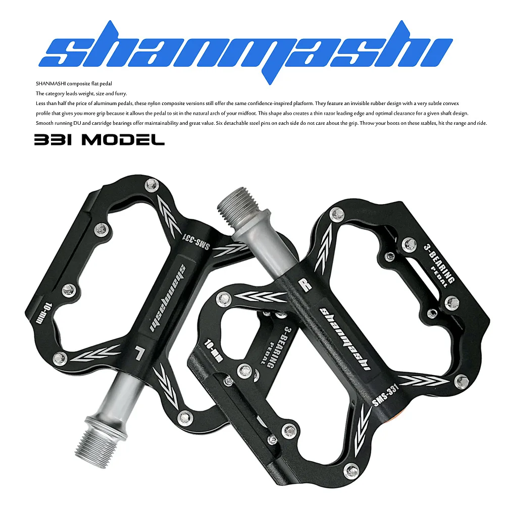 

Pedals For Bicycle Lightweight Road MTB Pedals 3 Bearings Aluminum Alloy Bicycle Footrest Bike Accessories 284/pair