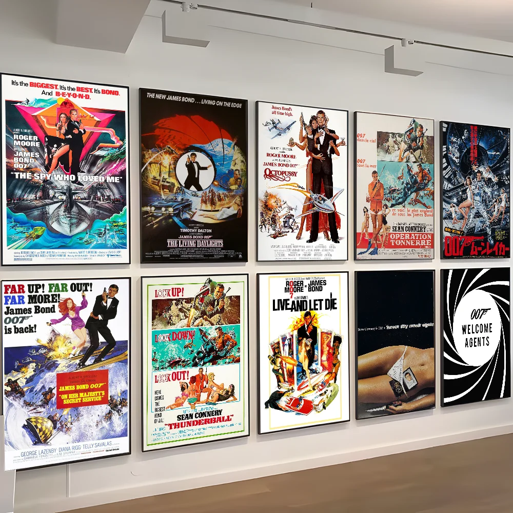 Современный стиль британский 007 легенда J-James-Bondes наклейки на плакат ретро и