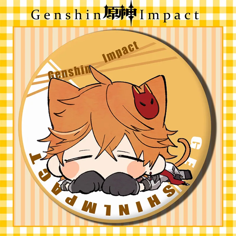 

Anime Pin Genshin Impact Figure Cosplay Badge Zhongli Xiao Tartaglia Klee Backpack Icon Button Cartoon Brooch Accessories Gifts