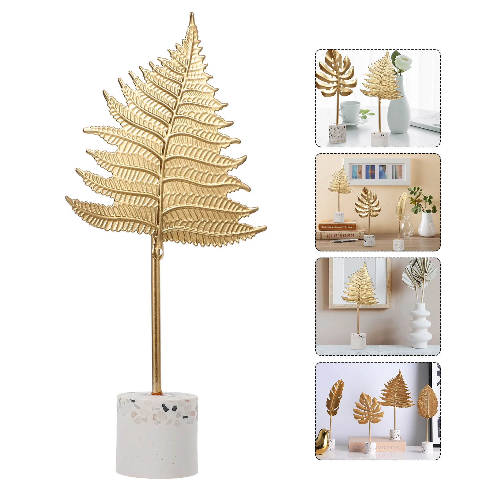 

Leaf Palm Leaves Party Jungle Tropical Faux Table Sculpture Decorations Figurine Hawaii Supplies Simulation Monsterabranch Pick