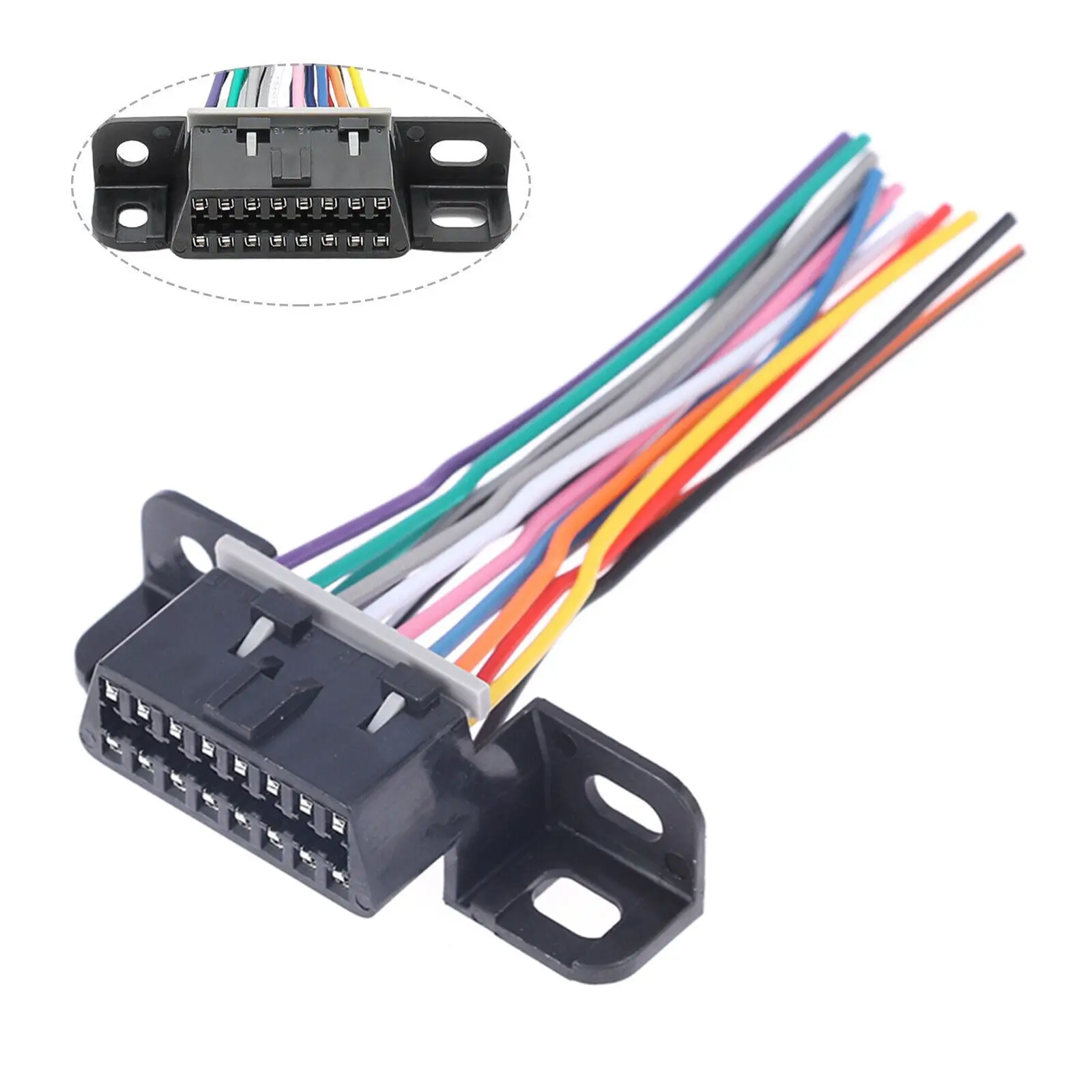 

Assemble Open Obd Harness J1962F 18AWG Car Plug 16 Pin Obd2 Cable Female Extension Connector Ribbon Interface Adapter