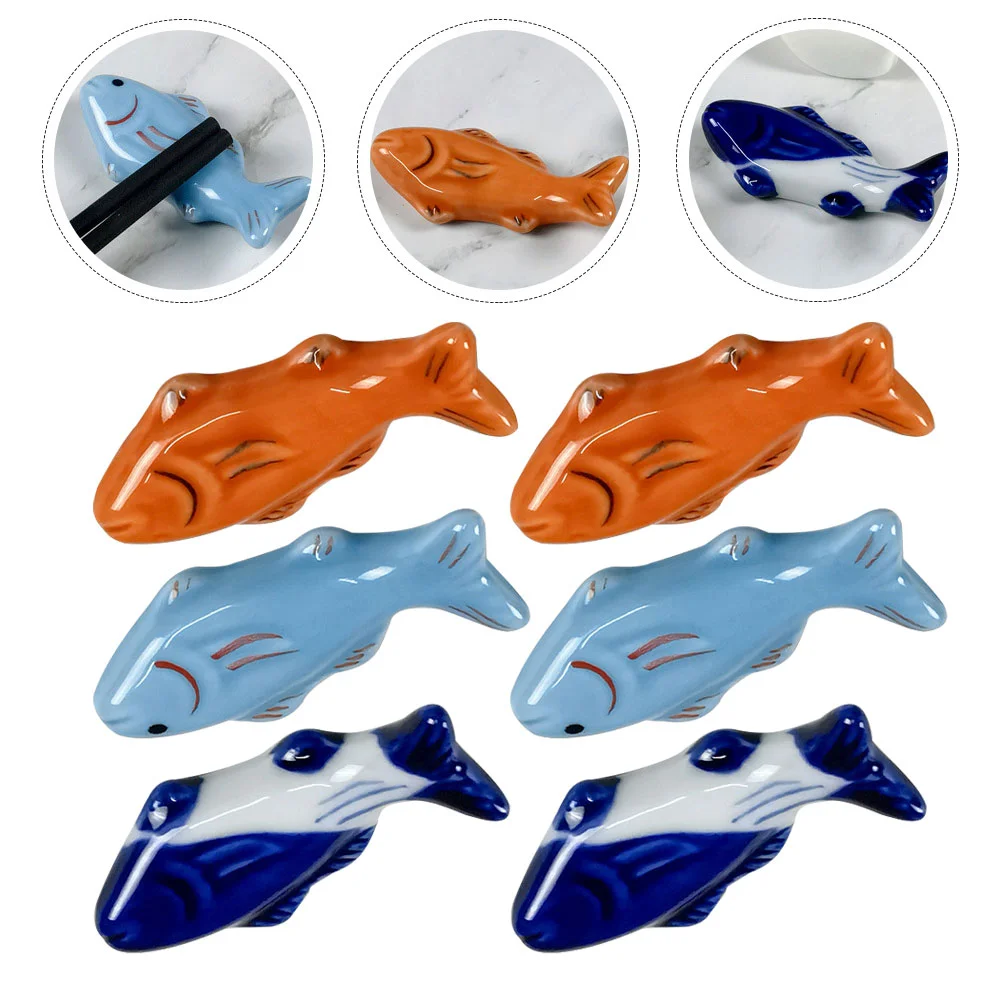 

Rest Chopstick Ceramic Spoon Fork Chopsticks Stand Japanese Holder Fish Pillow Porcelain Spatula Utensil Animal Tableware