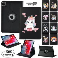 for apple ipad air 12 9 7air 3 10 5air 45 10 9tablet case 360 degree rotating print series pattern with wake up function