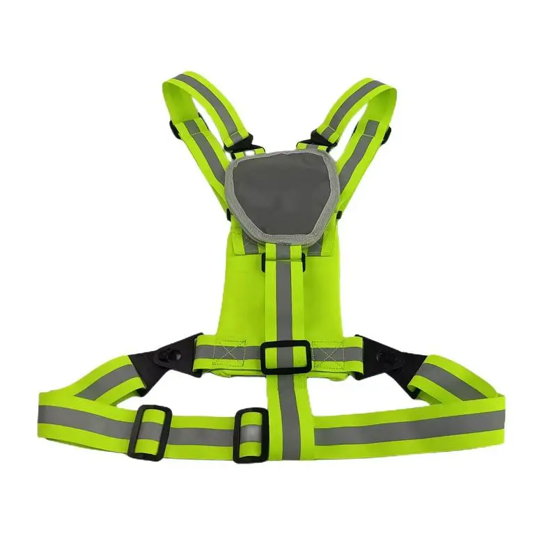 

Reflective Running Vest Elastic Belt Reflective Cycling Safety Vests High Visibility Safety Vests With Phone Pocket For Men &