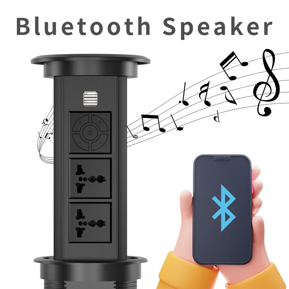 Умная моторизованная всплывающая розетка беспроводное зарядное устройство 15 Вт