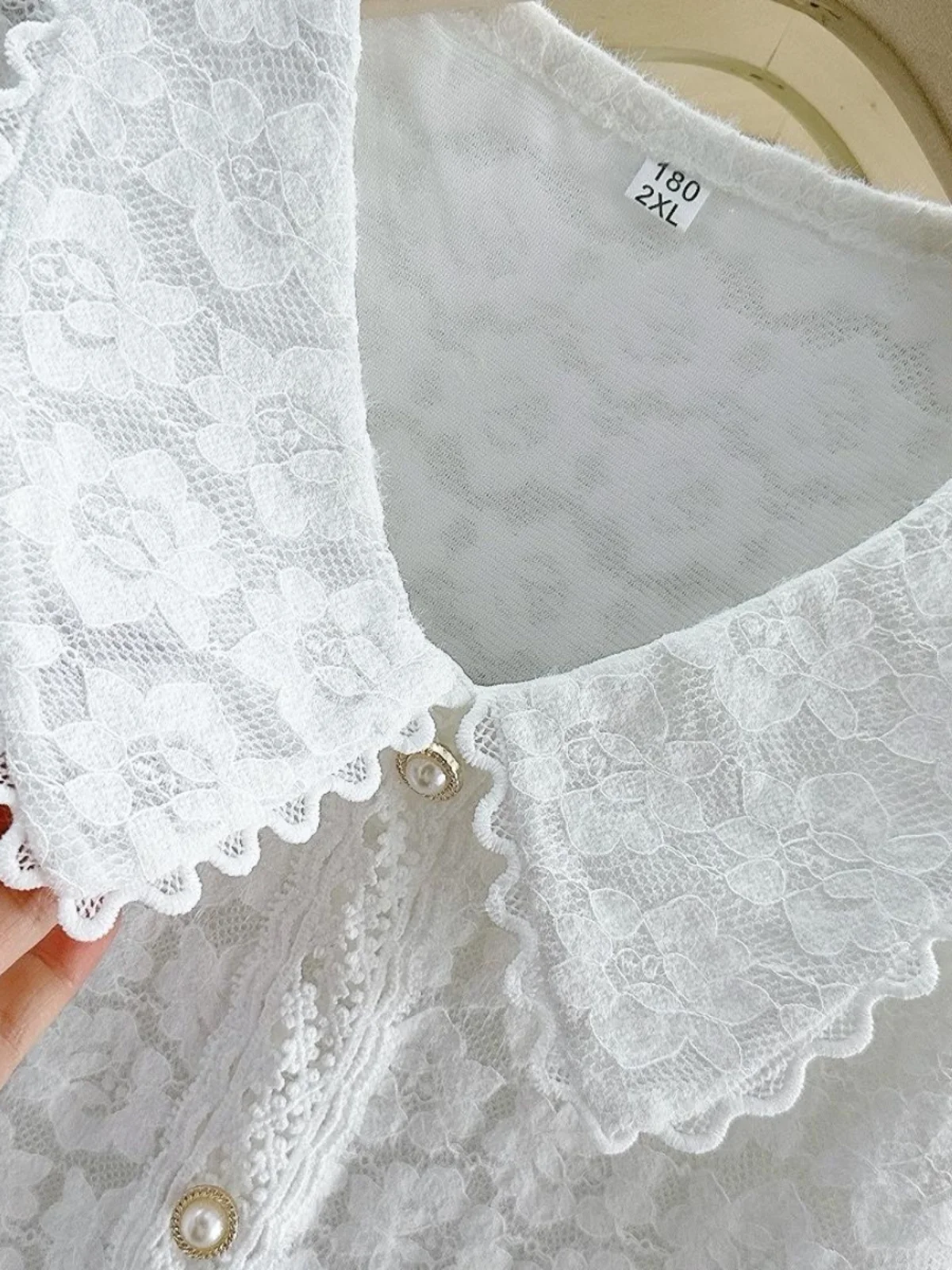 Кружевной кукольный воротник Изящные свободные рубашки для похудения