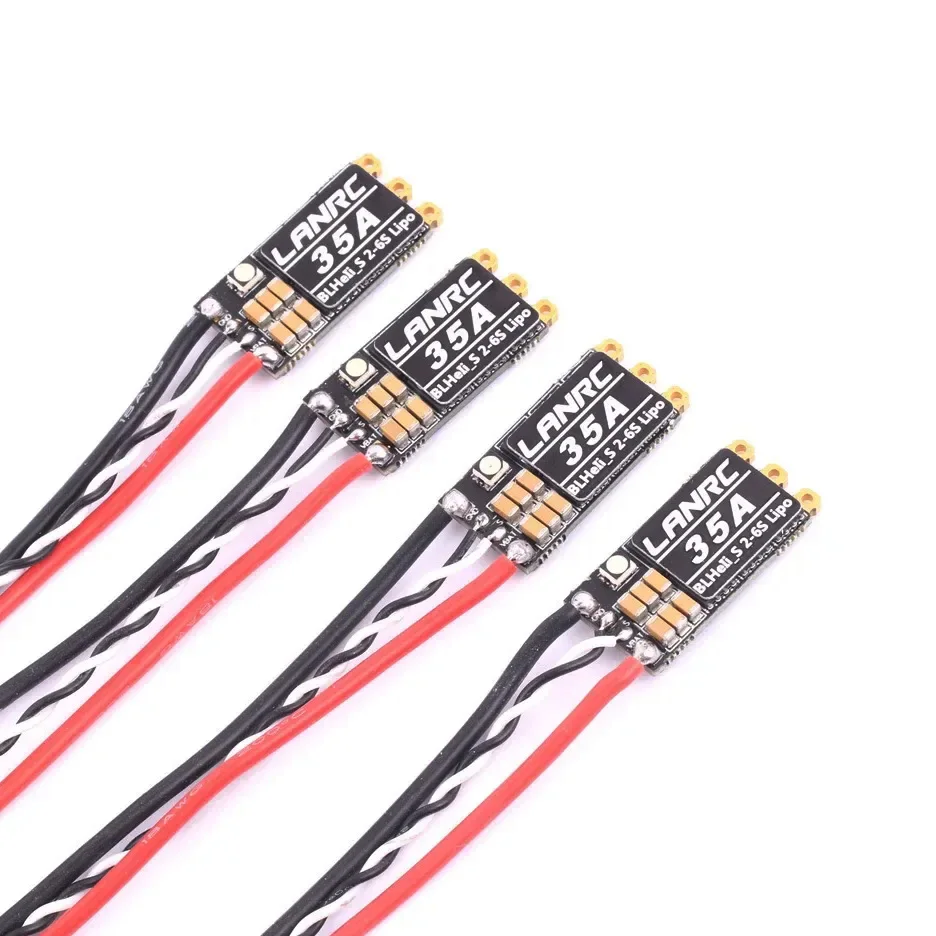 Фото LANNRC BLHeli_S 35A/45A Бесщеточный ESC Встроенный программируемый светодиод RGB D-Shot 150/300/600 ONESHOT125 2-6S для гоночного дрона на радиоуправлении №1