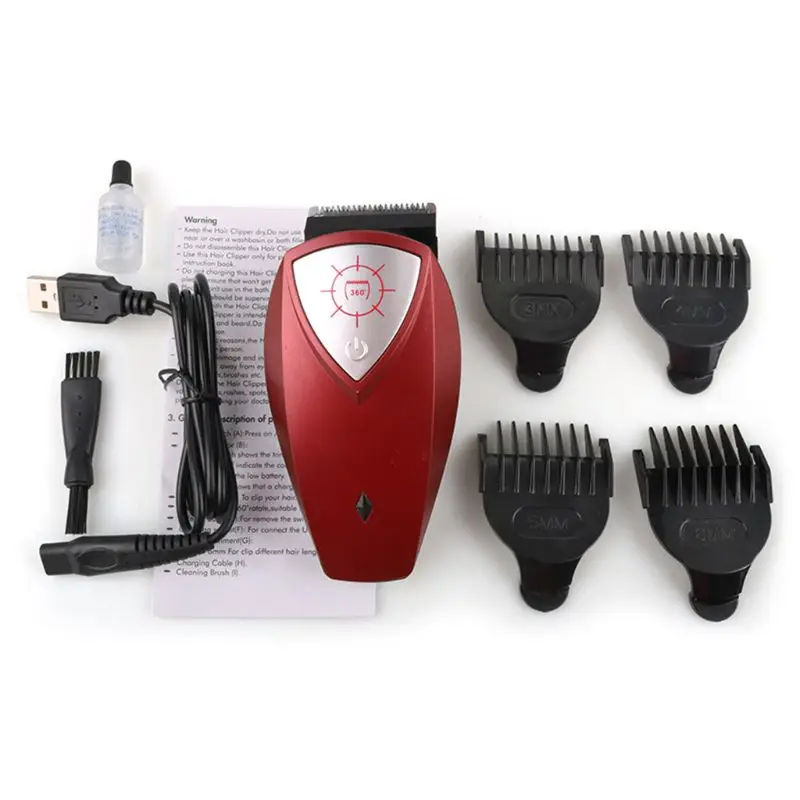 

W8KC Electric Hair Clipper Waterproof Self-help Haircut Adult Children USB Charging Razor